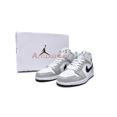 Air Jordan 1 Mid Grey Fog BQ6472-015 White/Light Smoke Grey/Black Sneakers
