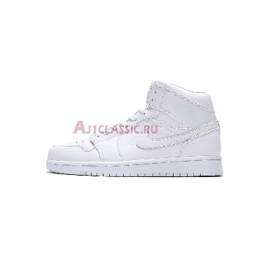 Air Jordan 1 Mid Triple White 554724-129 White/White-White Sneakers