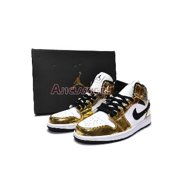 Air Jordan 1 Mid SE Metallic Gold DC1420-700 Metallic Gold/White/Black Sneakers
