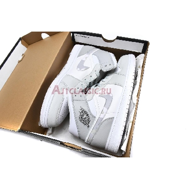 Air Jordan 1 Mid Swoosh Logo - Grey Camo DC9035-100 White/Photon Dust/Grey Fog Sneakers