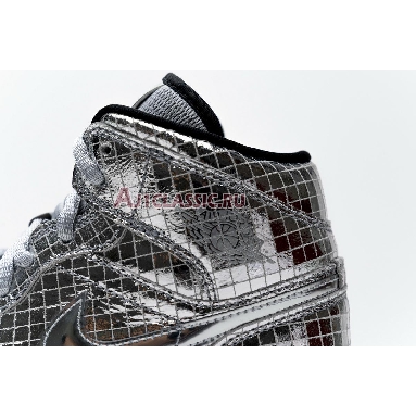 Air Jordan 1 Mid Disco Ball CU9304-001 Metallic Silver/White Sneakers