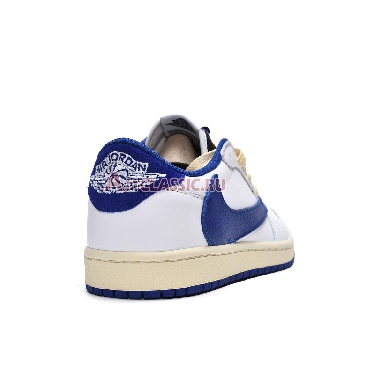 Travi Scott x Fragment x Air Jordan 1 Low OG Blue White Barb DM9868-218 Sail/White/Military Blue Sneakers