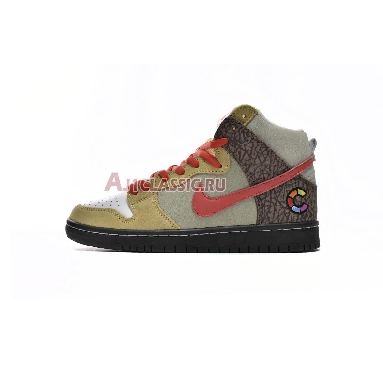 Color Skates x Nike Dunk High SB Kebab and Destroy CZ2205-700 Brown/Tan/Red/Tzatziki Sneakers