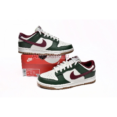 Nike Dunk Low Gorge Green Team Red FB7160-161 Gorge Green/White/Team Red/Gum Medium Brown Sneakers