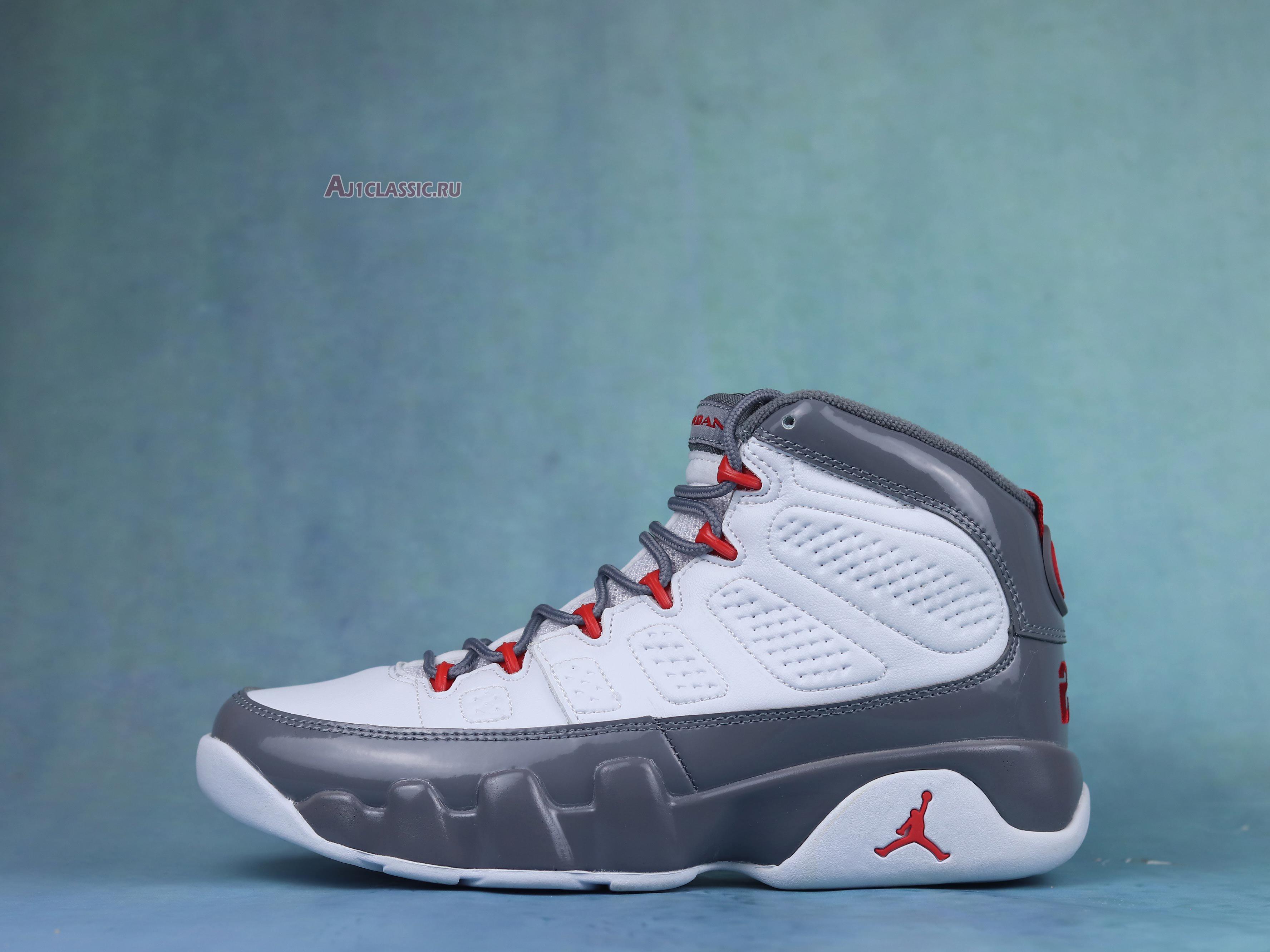 Air Jordan 9 Fire Red CT8019-162 White/Fire Red/Cool Grey Sneakers