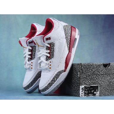 Air Jordan 3 Retro Cardinal Red CT8532-126 White/Light Curry/Cardinal Red/Cement Grey Sneakers