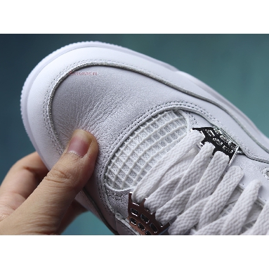 Air Jordan 4 Retro Pure Money 2017 308497-100-02 White/Metallic Silver-Pure Platinum Sneakers