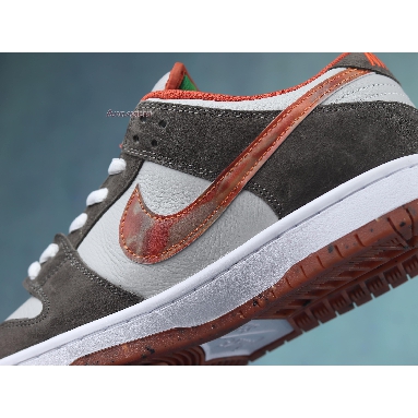 Crushed D.C. x Nike SB Dunk Low Golden Hour DH7782-001-02 Olive Grey/Mantra Orange-Rattan Sneakers