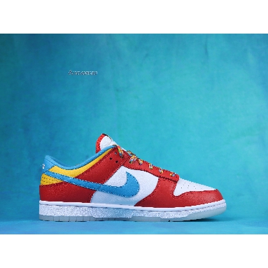 LeBron James x Nike Dunk Low Fruity Pebbles DH8009-600 Habanero Red/Laser Blue-White Sneakers