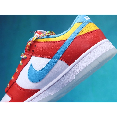 LeBron James x Nike Dunk Low Fruity Pebbles DH8009-600 Habanero Red/Laser Blue-White Sneakers