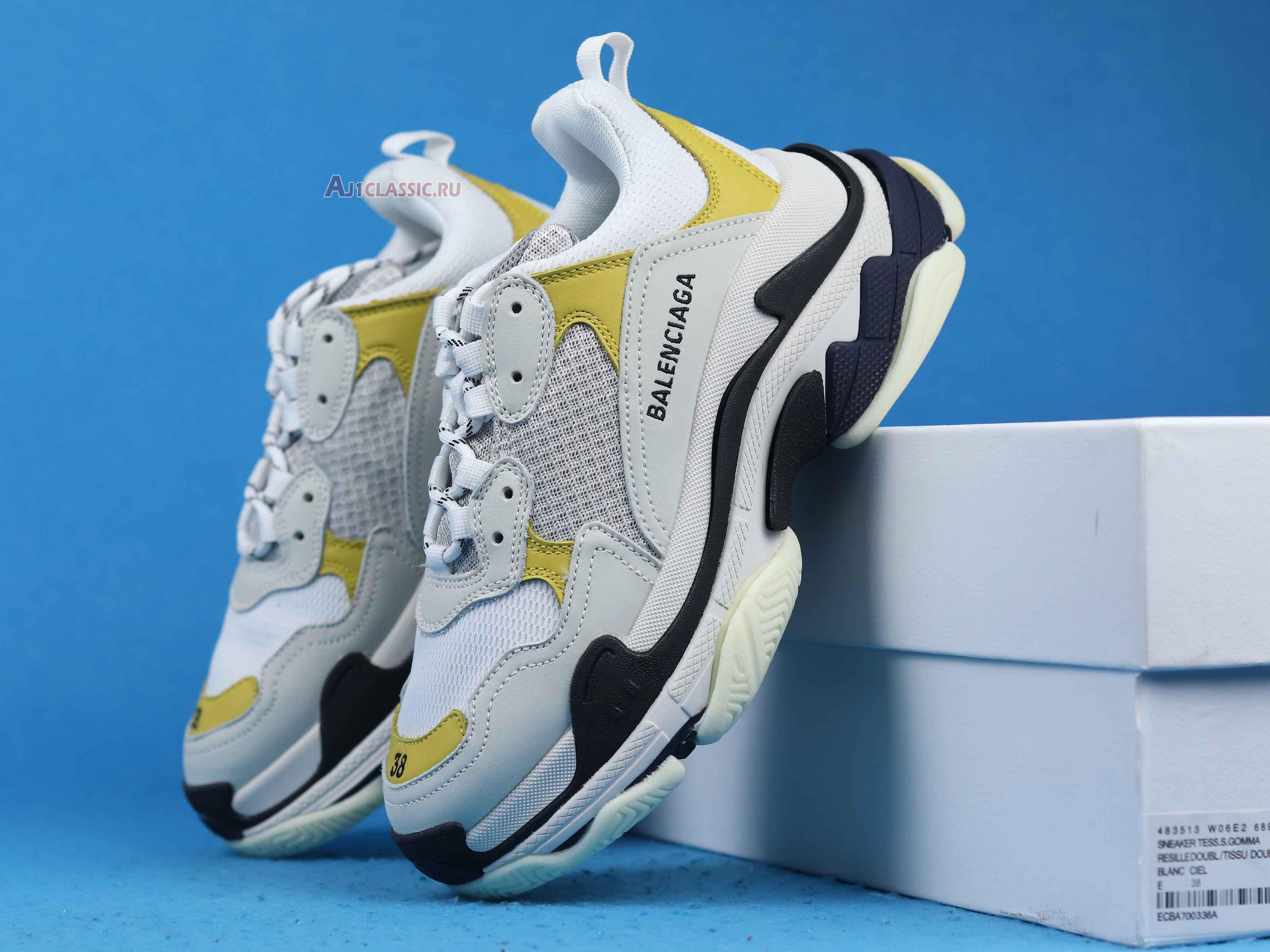 Balenciaga Triple S Sneaker "White Yellow" 2018 483513 W06E2 6890
