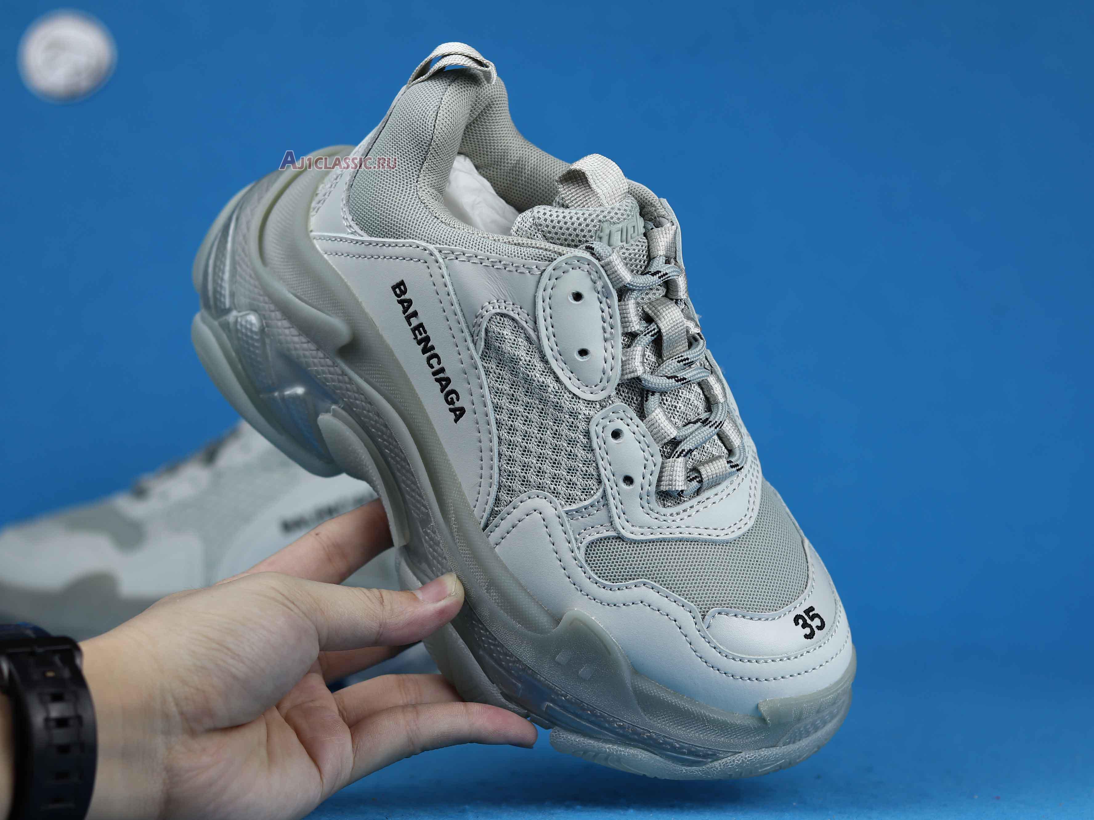Balenciaga Triple S Sneaker "Pearl Grey Clear Sole" 541624 W0901 1705