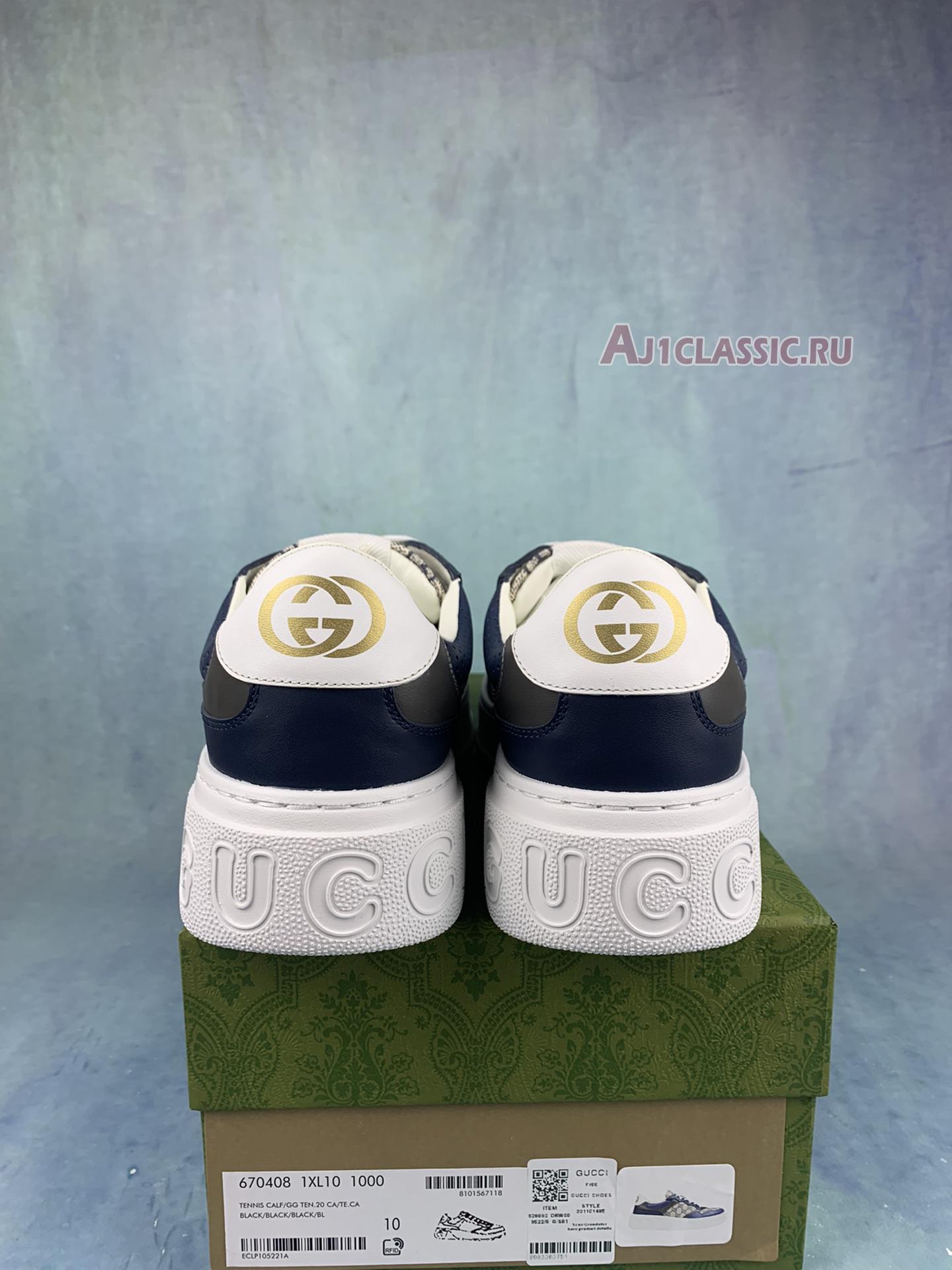 Gucci GG Embossed Sneaker "Beige Blue" 669582 UPGB0 4273
