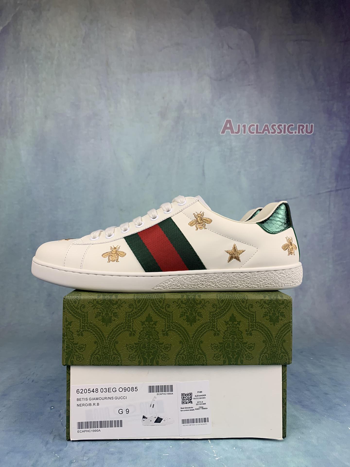 Gucci Ace Embroidered "Bees and Stars" 386750 A38F0 9073