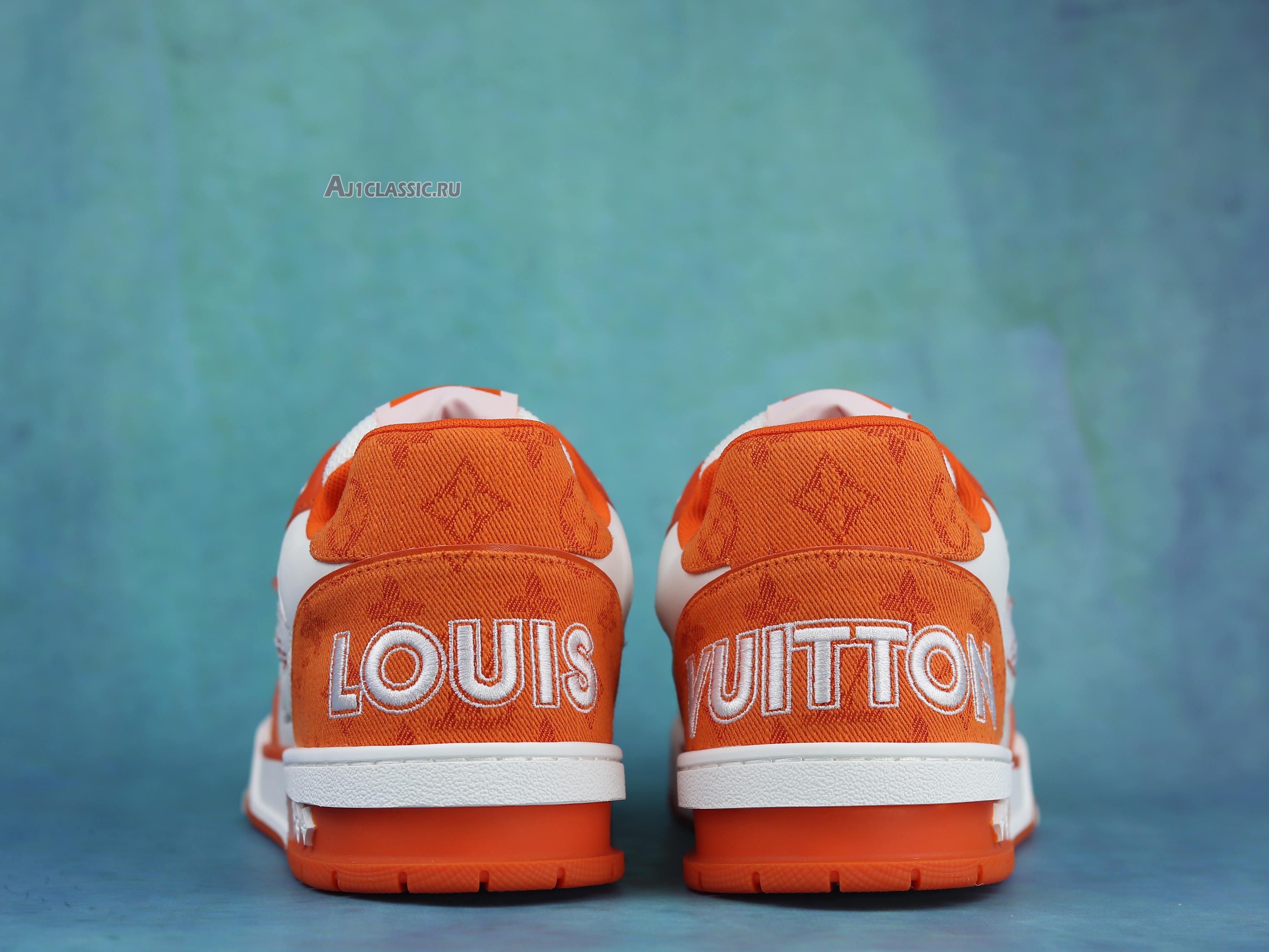 Louis Vuitton Trainer Low "Orange Monogram Denim" 1A9ZBI