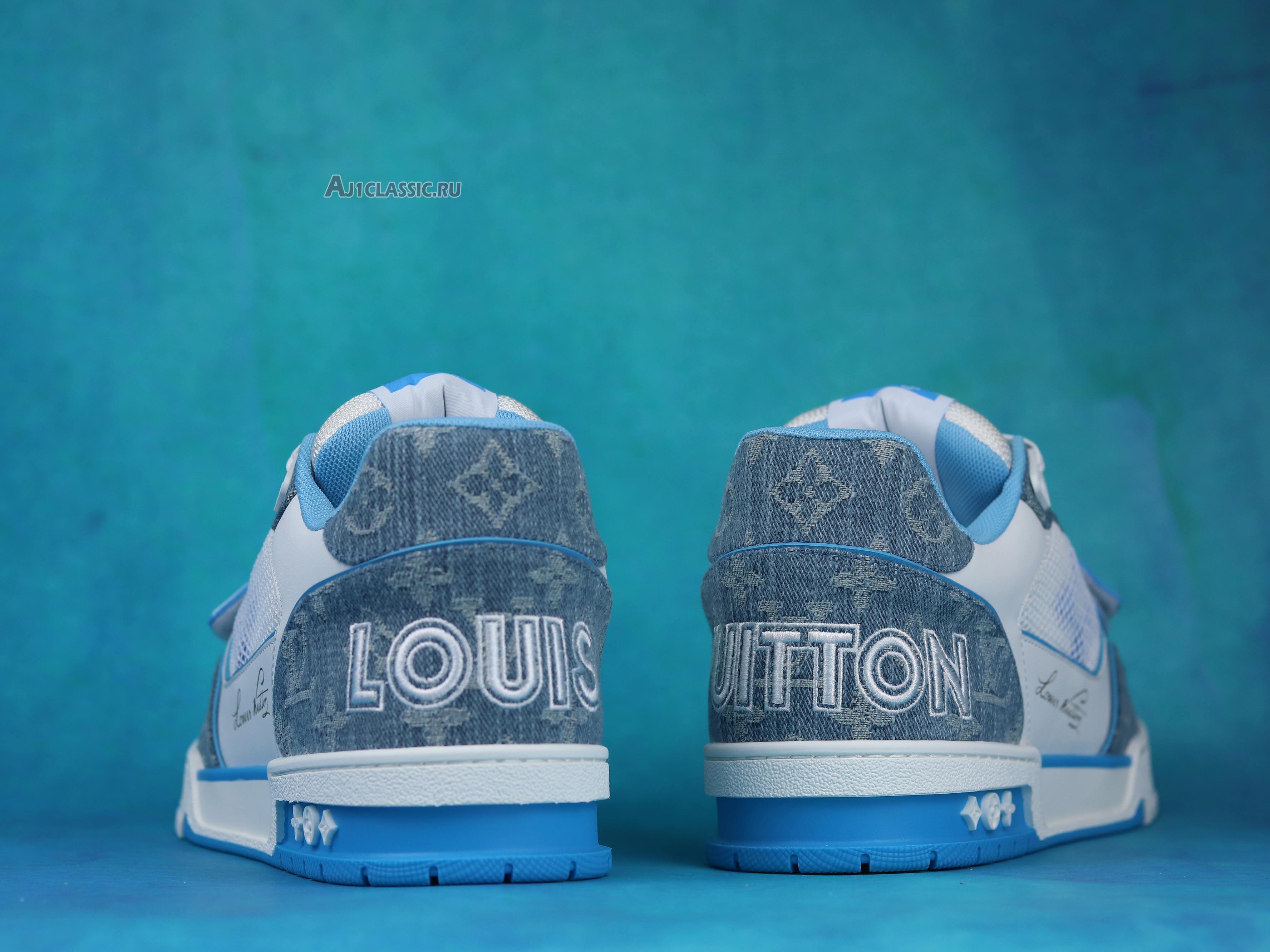 Louis Vuitton Trainer Low "Light Blue Monogram Denim" 1A9ZI5