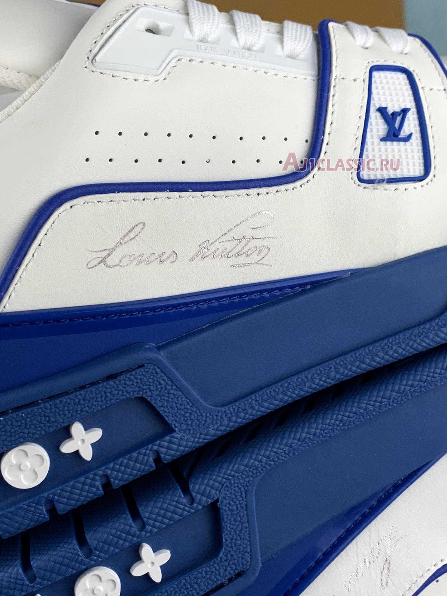 Louis Vuitton Trainer "White Blue Signature" 1A8SJV