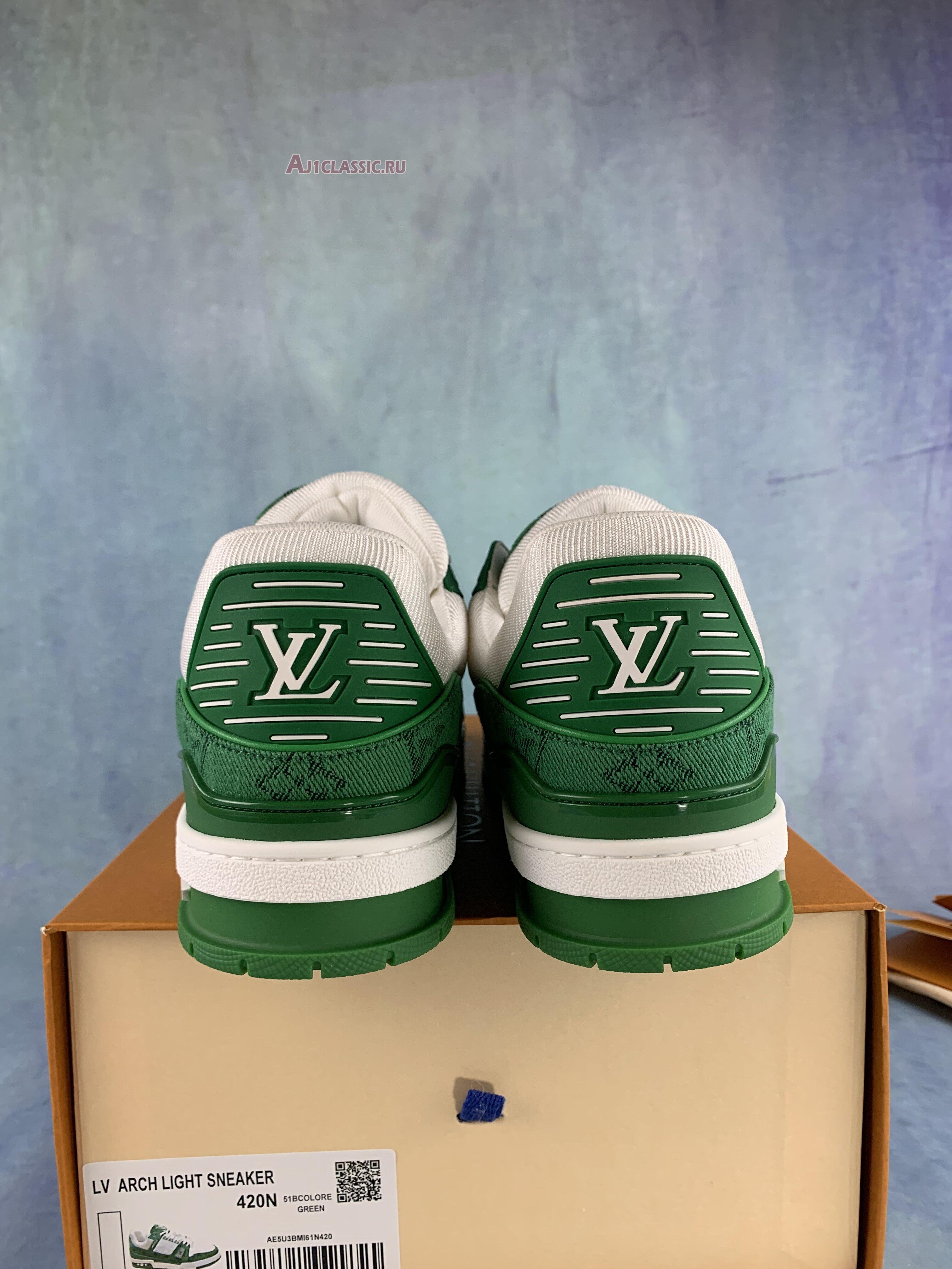 Louis Vuitton Trainer Low "Green Monogram Denim" 1A9JHV