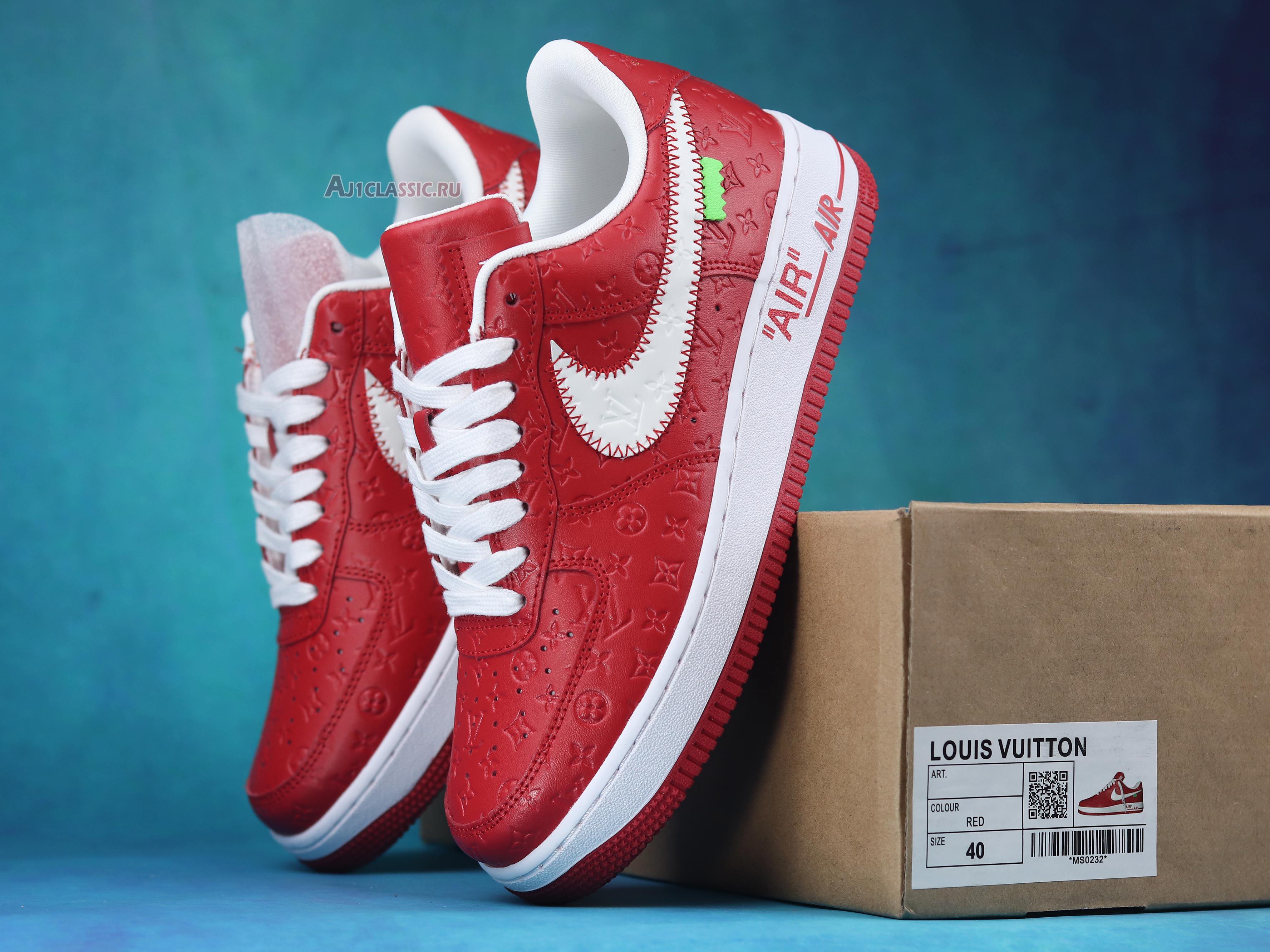Louis Vuitton x Nike Air Force 1 Low "Red" NAF1LV-09