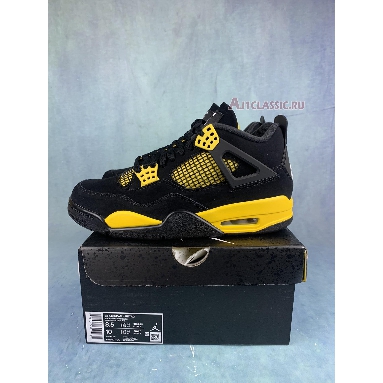 Air Jordan 4 Retro Thunder DH6927-017 Black/Tour Yellow Sneakers