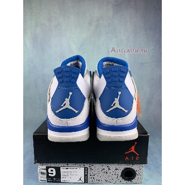 Air Jordan 4 Retro Military Blue 308497-105-2 White/Military Blue-Ntrl Grey Sneakers