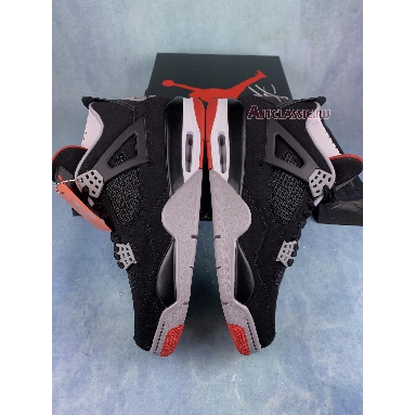 Air Jordan 4 Retro OG Bred 308497-060-2 Black/Cement Grey-Summit White-Fire Red Sneakers