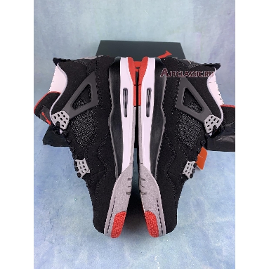Air Jordan 4 Retro OG Bred 308497-060-2 Black/Cement Grey-Summit White-Fire Red Sneakers