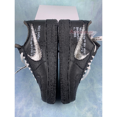 Off-White x Nike Air Force 1 Low 07 MoMA AV5210-001-2 Black/Metallic Silver-Black Sneakers