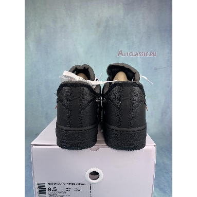 Off-White x Nike Air Force 1 Low 07 MoMA AV5210-001-2 Black/Metallic Silver-Black Sneakers