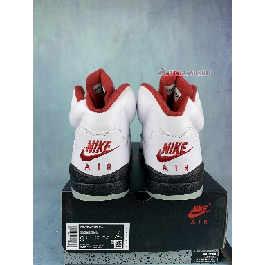 Air Jordan 5 Fire Red DA1911-102-2 White/Fire Red-Black Sneakers