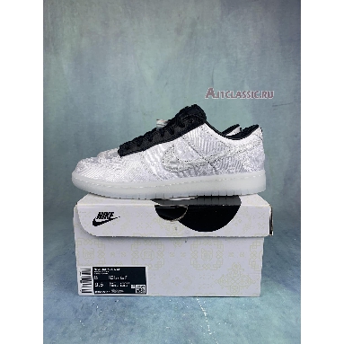 Fragment Design x CLOT x Nike Dunk Low SP 20th Anniversary FN0315-110 White/White/Black Sneakers