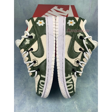 Off-White x Nike Dunk Low Green Bloom DH9765-100-2 Green/Cream Sneakers