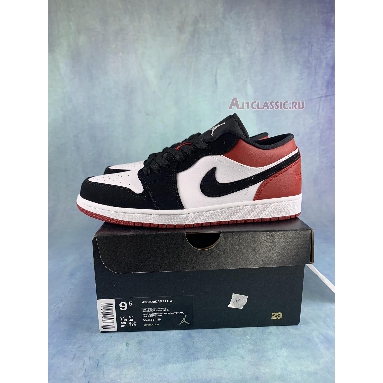 Air Jordan 1 Low Black Toe 553558-116-2 White/Black-Gym Red Sneakers