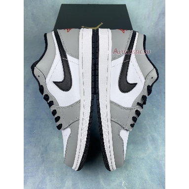 Air Jordan 1 Low Light Smoke Grey 553558-030-2 Light Smoke Grey/Gym Red/White Sneakers