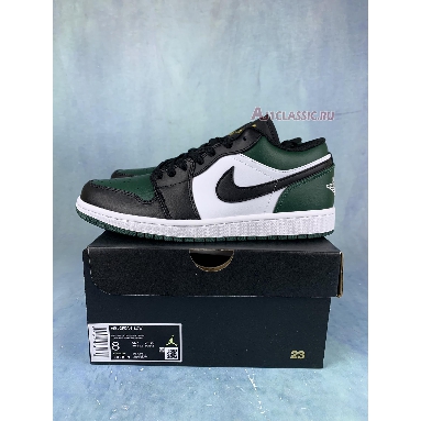 Air Jordan 1 Low Green Toe 553558-371-2 Noble Green/Pollen/White/Black Sneakers