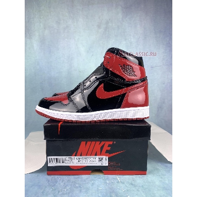 Air Jordan 1 Retro High OG Patent Bred 555088-063-2 Black/White/Varsity Red Sneakers