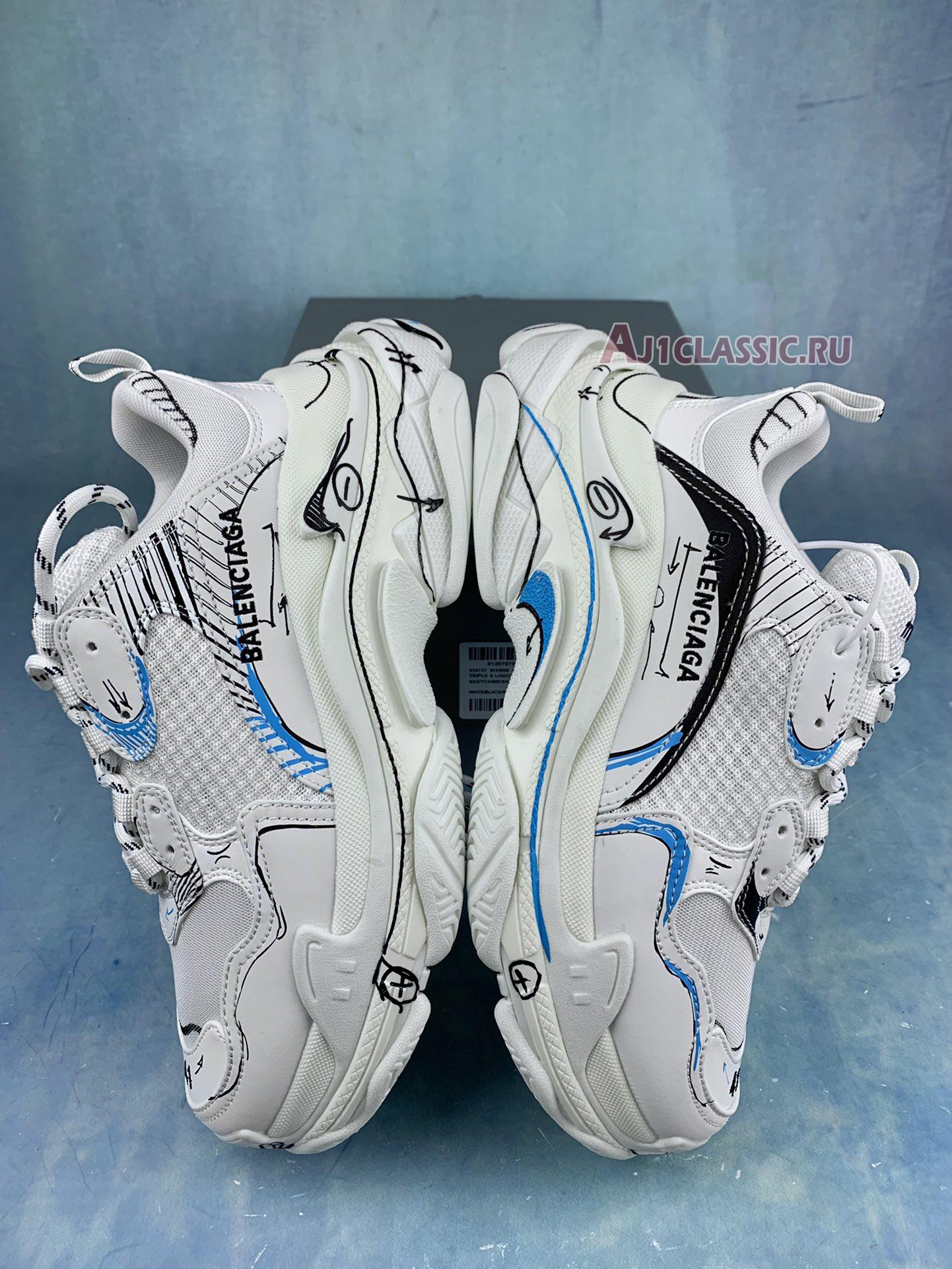Balenciaga Triple S Sneaker "White Black Blue" 536737 W3SRB 9014