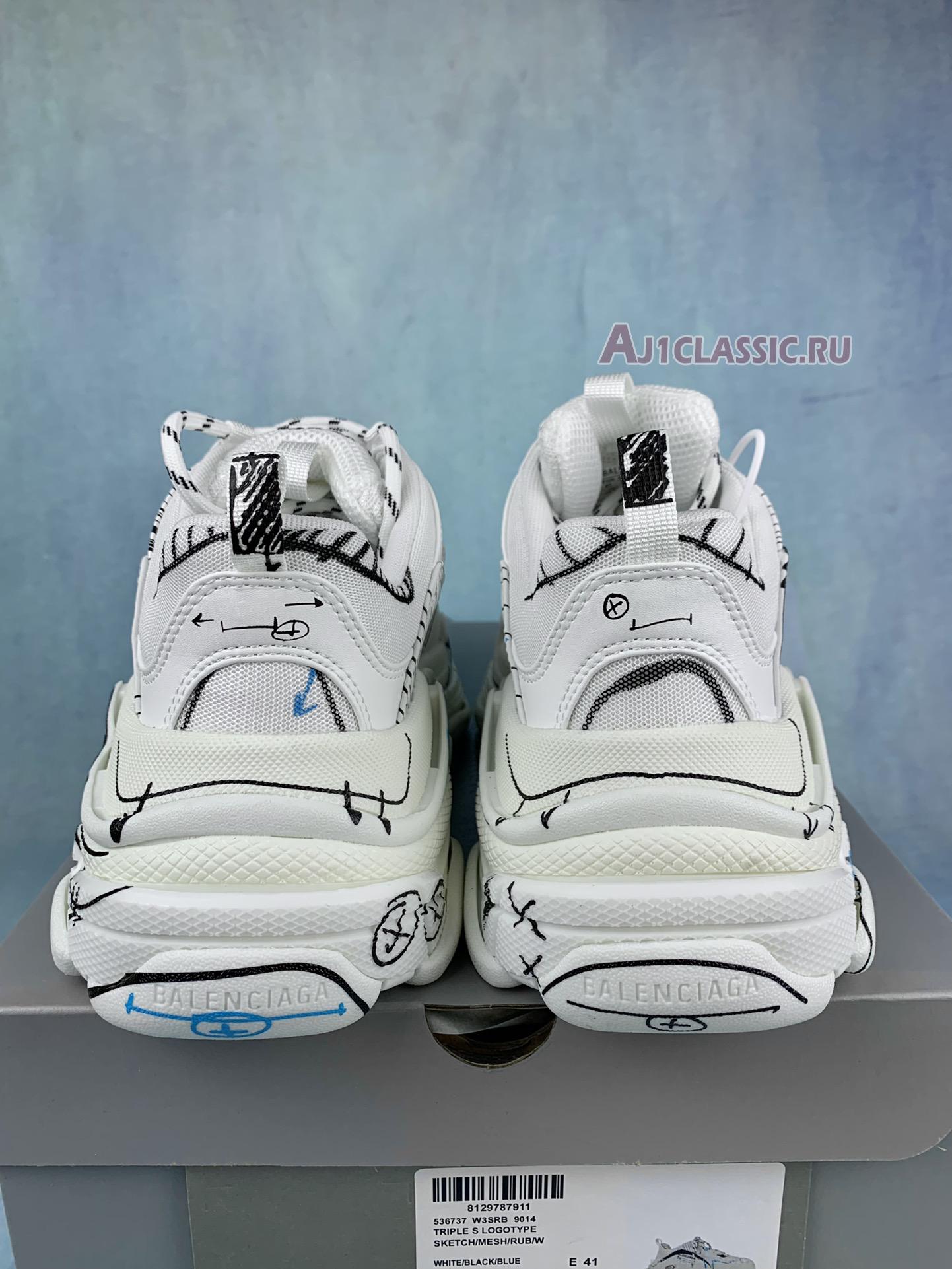 Balenciaga Triple S Sneaker "White Black Blue" 536737 W3SRB 9014