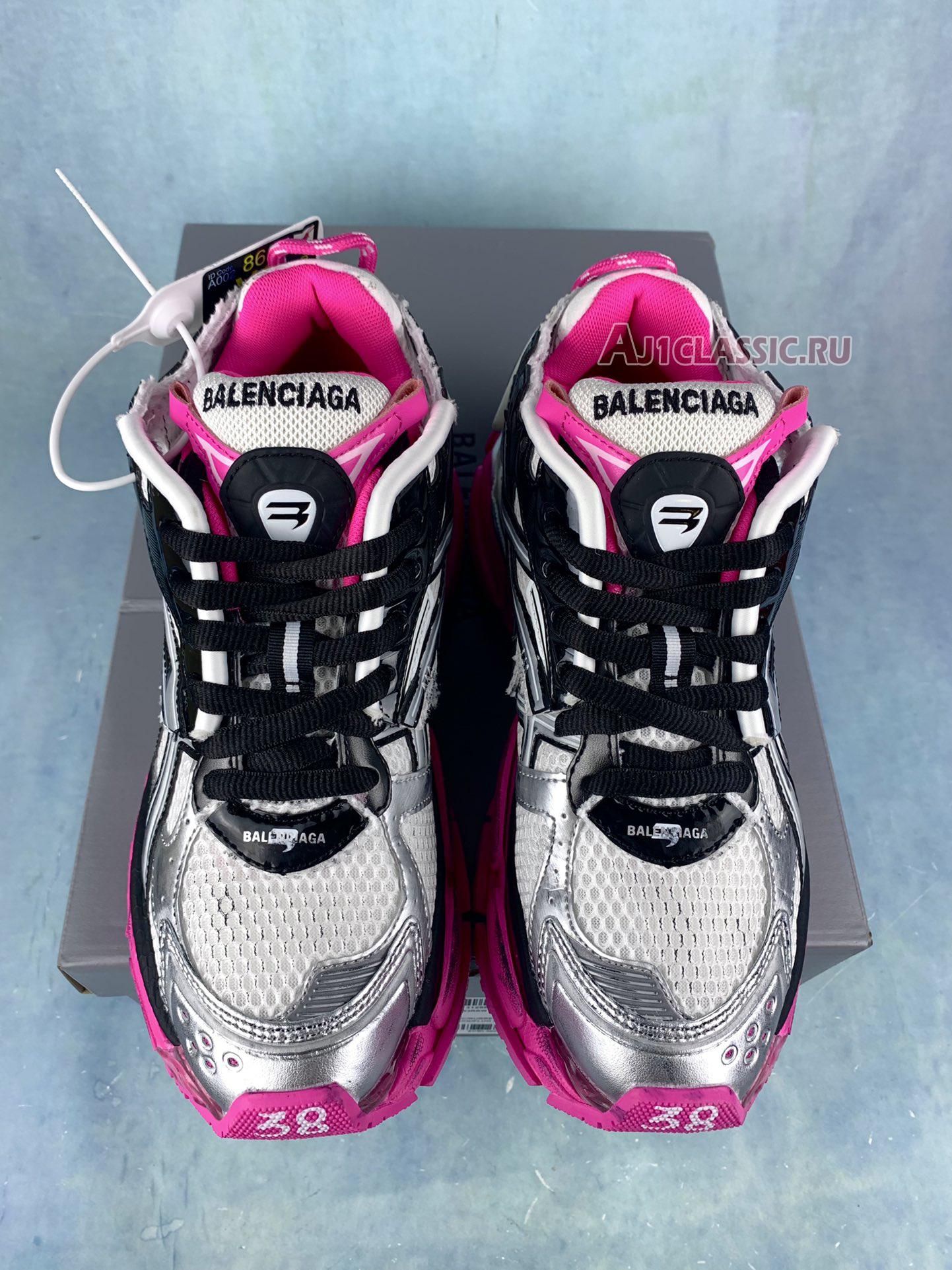 Balenciaga Runner Sneaker "Silver Black Pink" 677402 W3RBW 9155