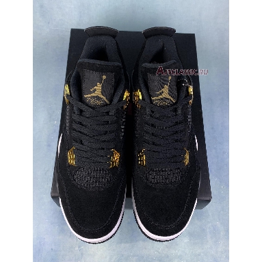 Air Jordan 4 Retro Royalty 308497-032-2 Black/Metallic Gold-White Sneakers