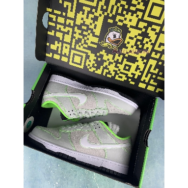 Nike Dunk Low University of Oregon PE FQ7260-001 Light Silver/White/Black/Electric Green Sneakers