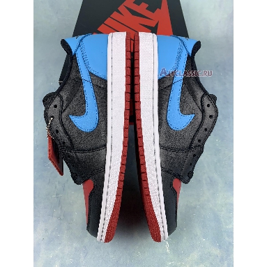Air Jordan 1 Retro Low OG NC to Chi CZ0775-046 Black/Dark Powder Blue/Gym Red Sneakers