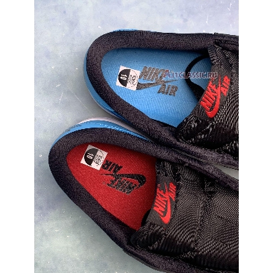 Air Jordan 1 Retro Low OG NC to Chi CZ0775-046 Black/Dark Powder Blue/Gym Red Sneakers