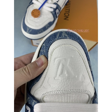Louis Vuitton Trainer Low Monogram Denim 1A9JGS White/Blue Sneakers