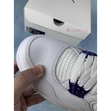 Air Jordan 4 Retro Purple Metallic CT8527-115 White/Court Purple/Metallic Silver Sneakers