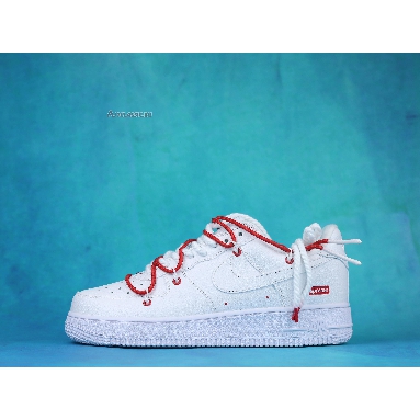 Supreme x Nike Air Force 1 Low White Red CU9225-101 White/Red Sneakers