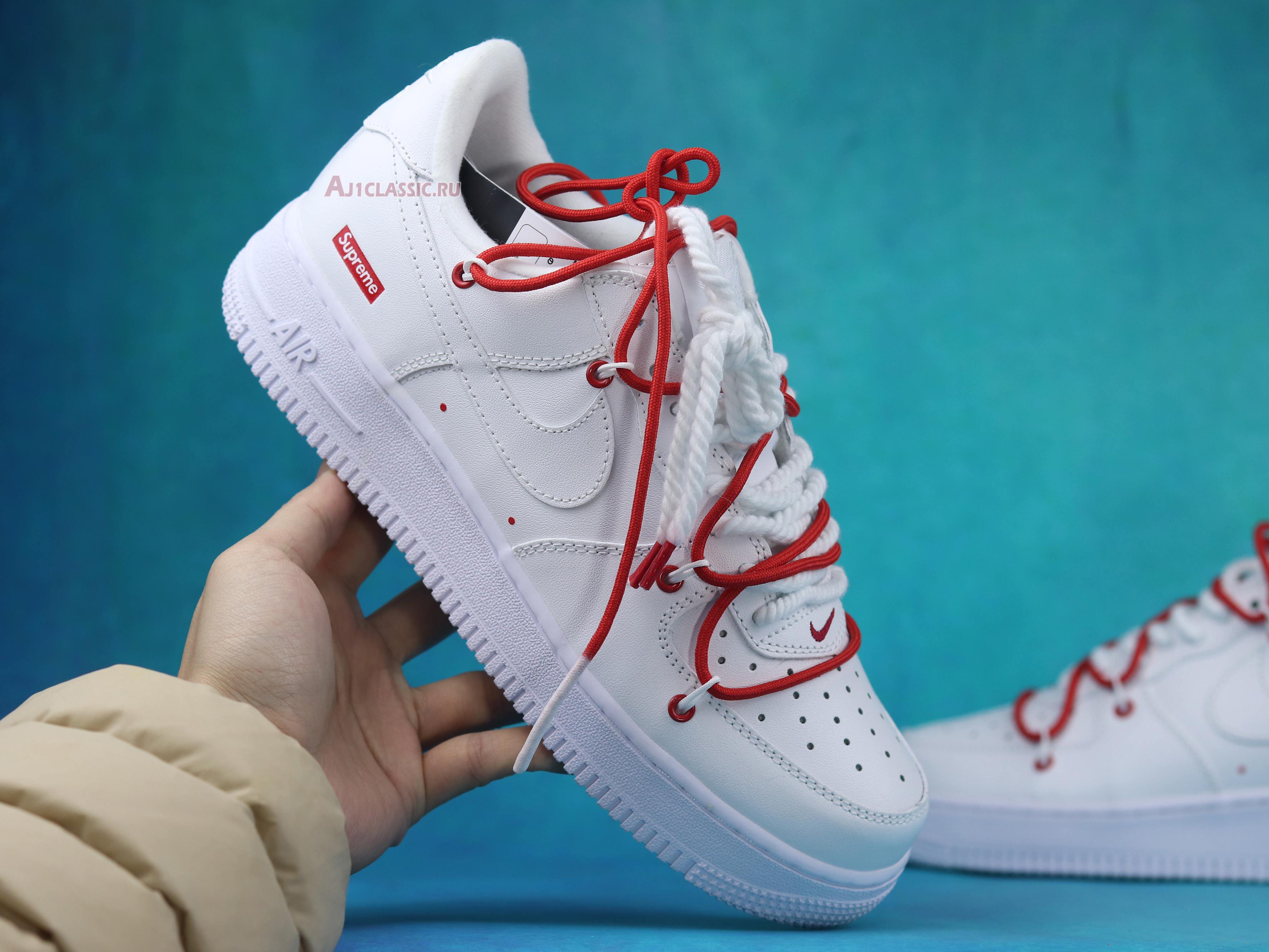 Supreme x Nike Air Force 1 Low "White Red" CU9225-101