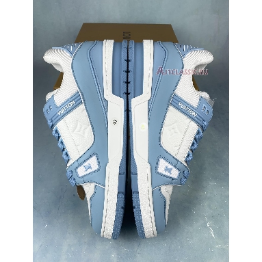 Louis Vuitton Trainer Low White Sky Blue 1AA6X4 White/Sky Blue Sneakers