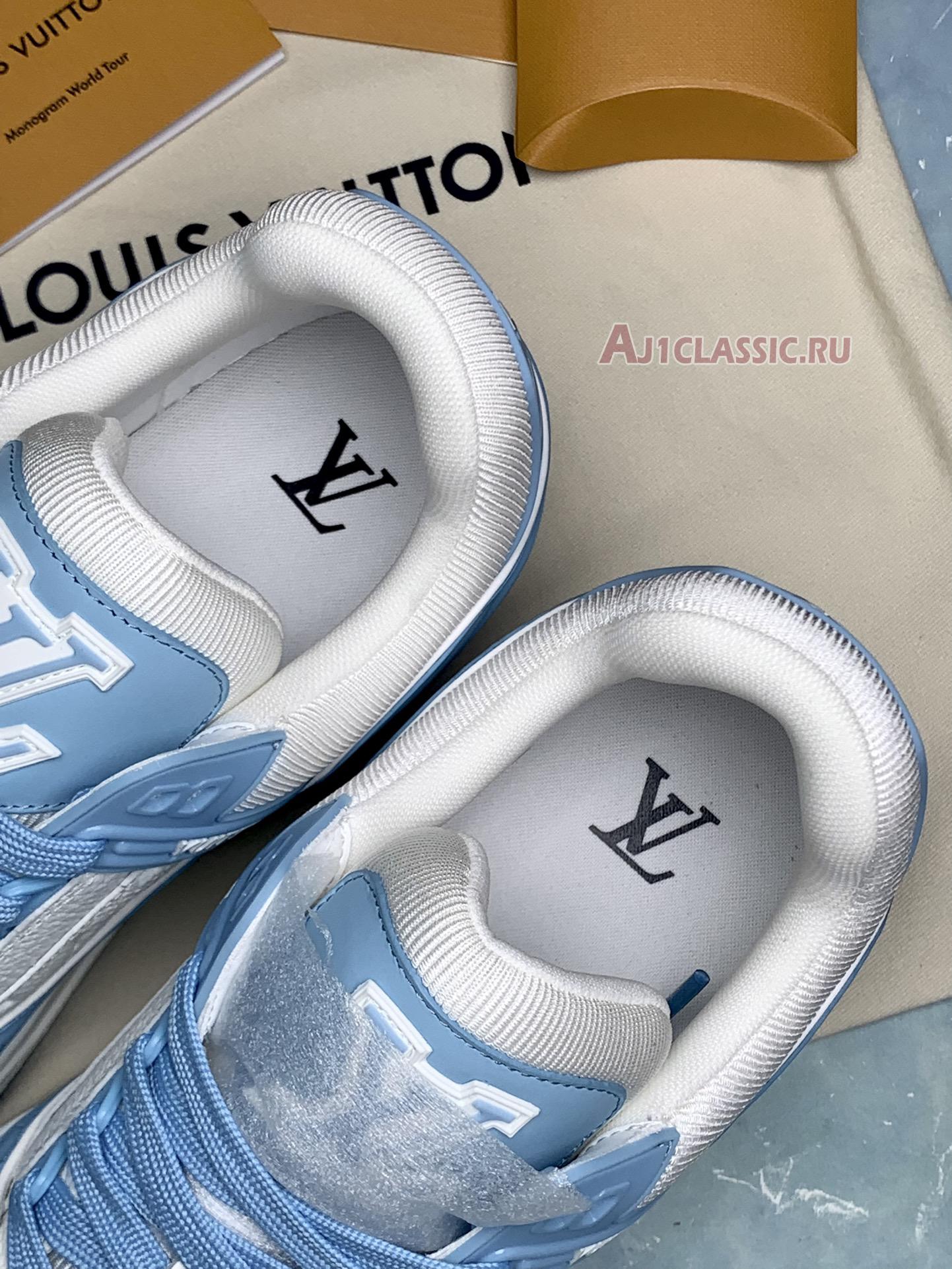 Louis Vuitton Trainer Low "White Sky Blue" 1AA6X4