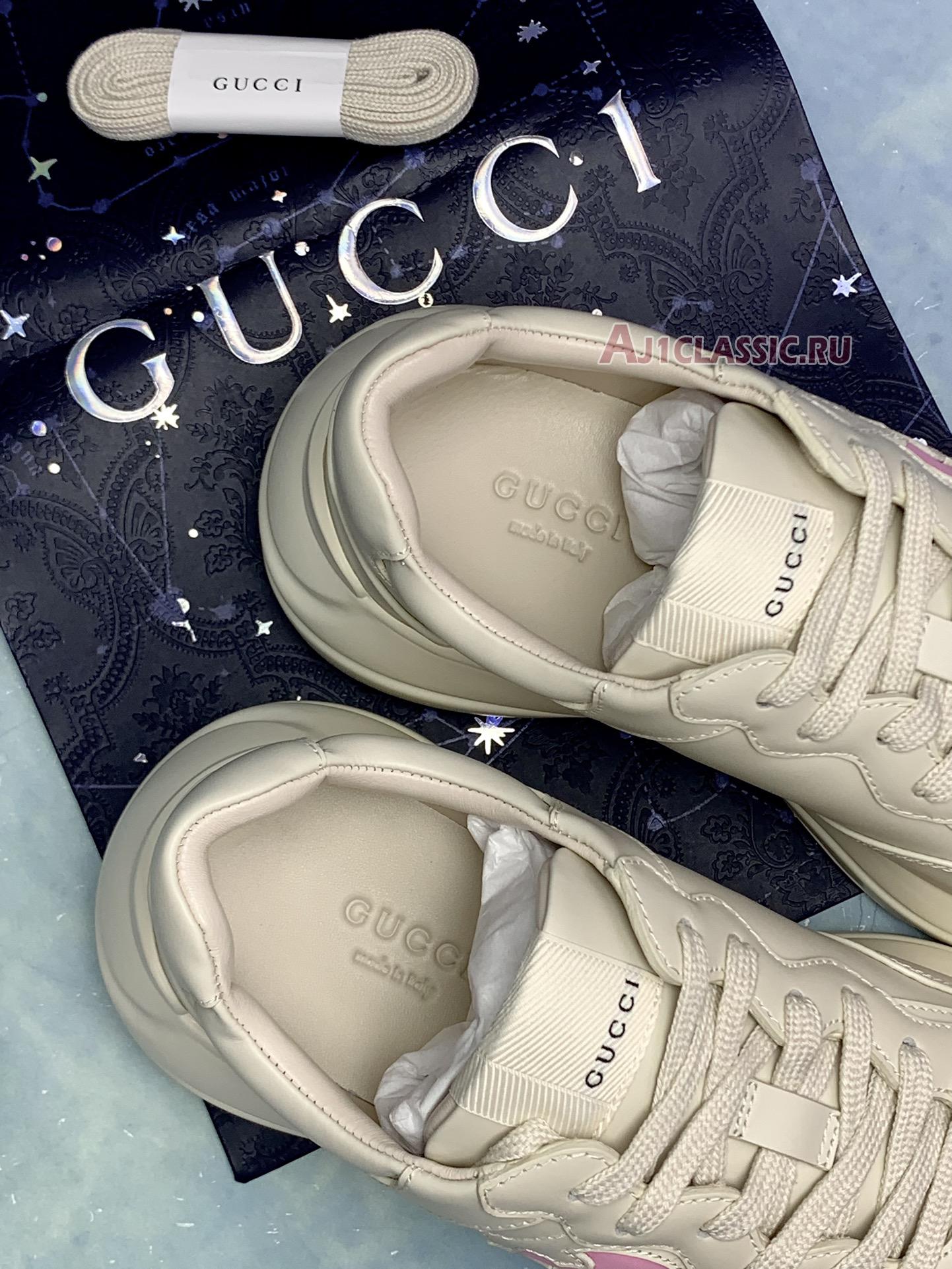 Gucci Wmns Rhyton Sneaker "Ivory Wild Rose" 757887 UPG70 9564
